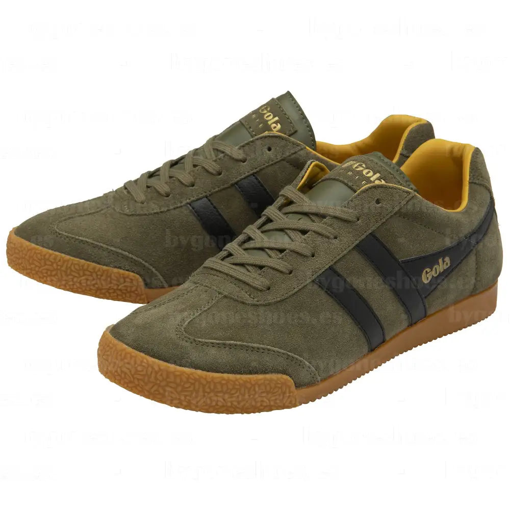 GOLA|SNEAKERS HOMBRE|HARRIER SUEDE-KHAKI/BLACK/SUN CMA192|KBS SNEAKERS