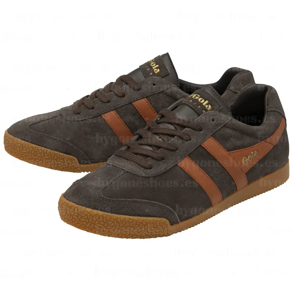 GOLA|SNEAKERS HOMBRE|HARRIERSUEDE- DARK BROWN/MOODY ORANGE CMA192|DBMOR SNEAKERS