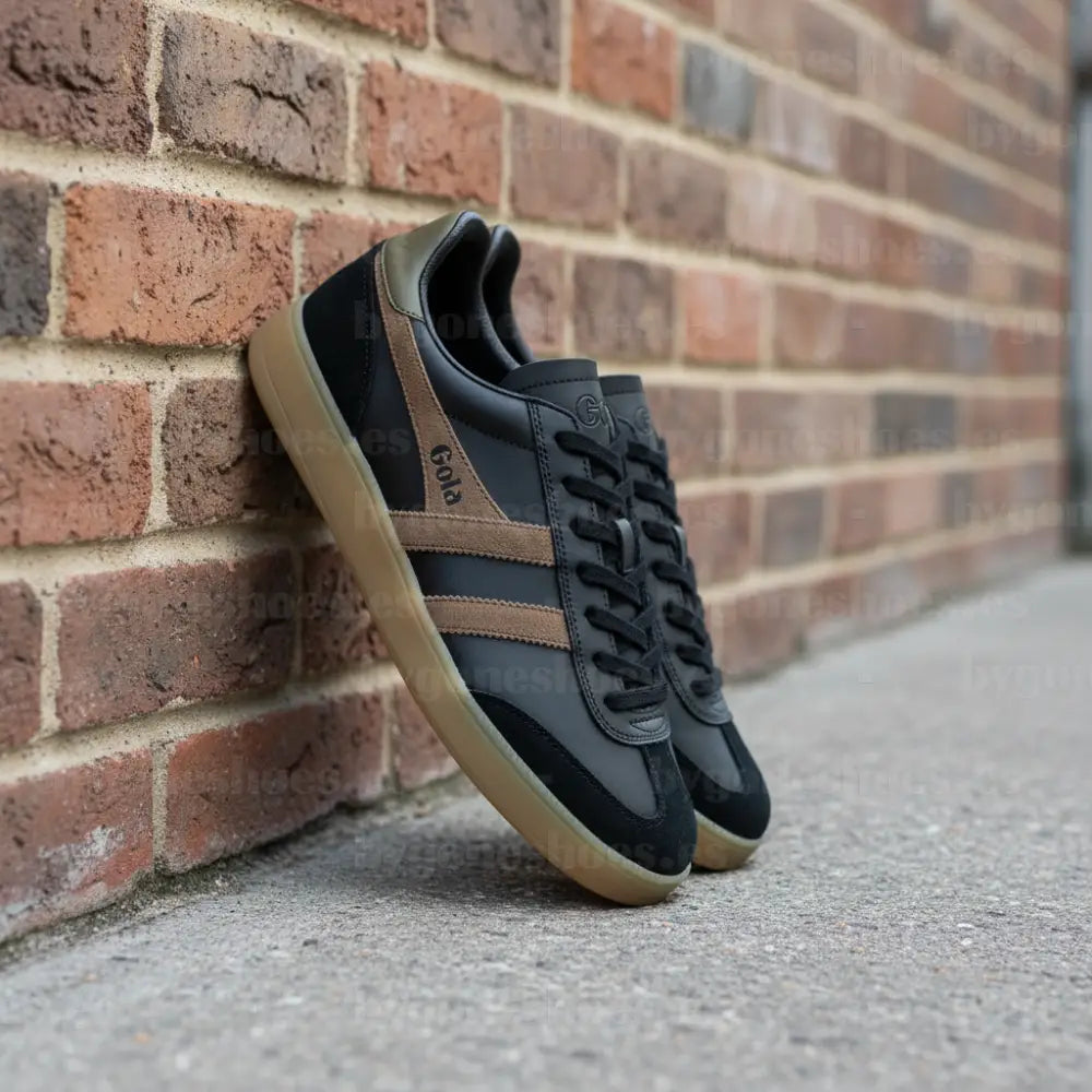 GOLA|SNEAKERS HOMBRE| Viper leather BLACK/TABACCO/KHAKI/GUM CMB744|BTKG SNEAKERS