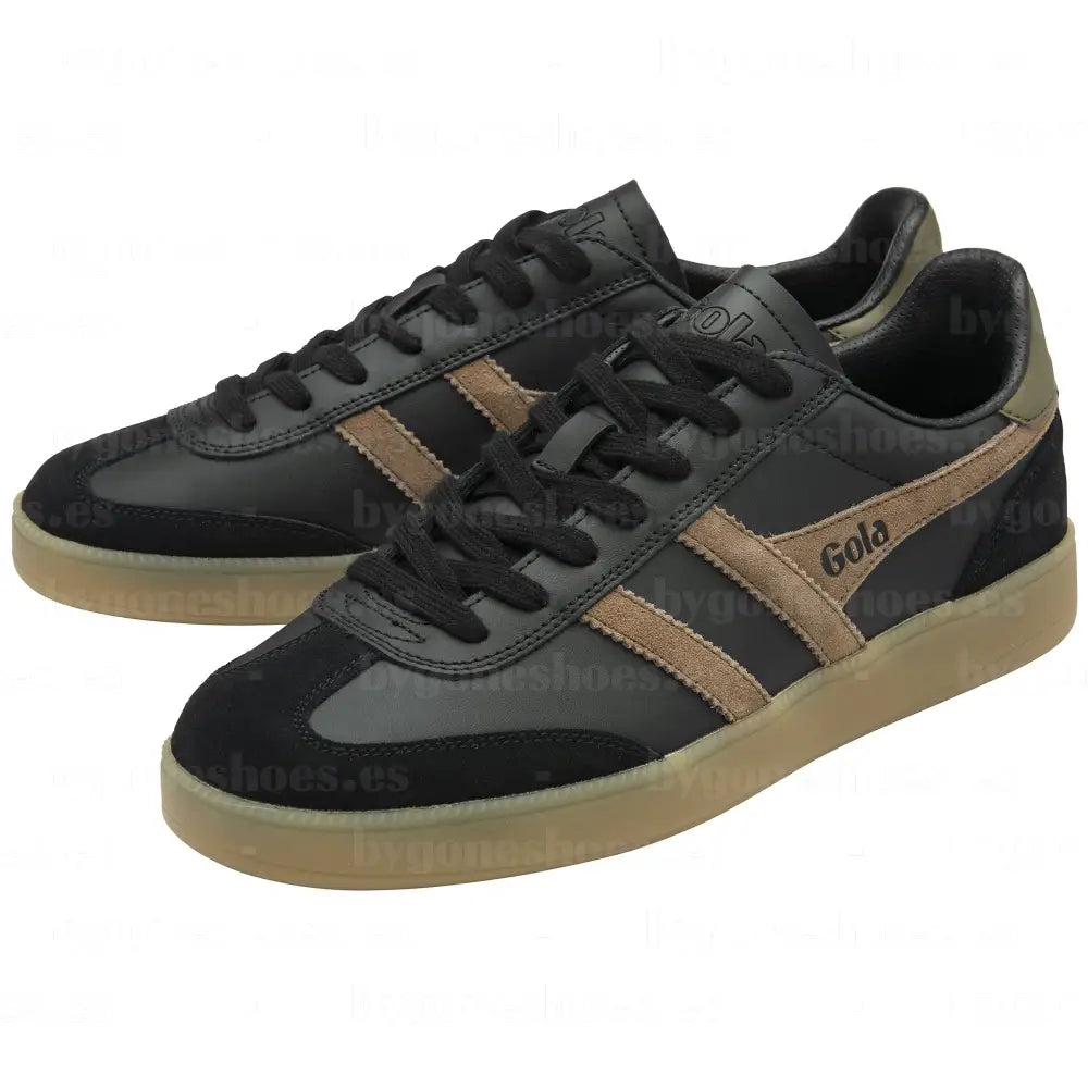 GOLA|SNEAKERS HOMBRE| Viper leather BLACK/TABACCO/KHAKI/GUM CMB744|BTKG SNEAKERS