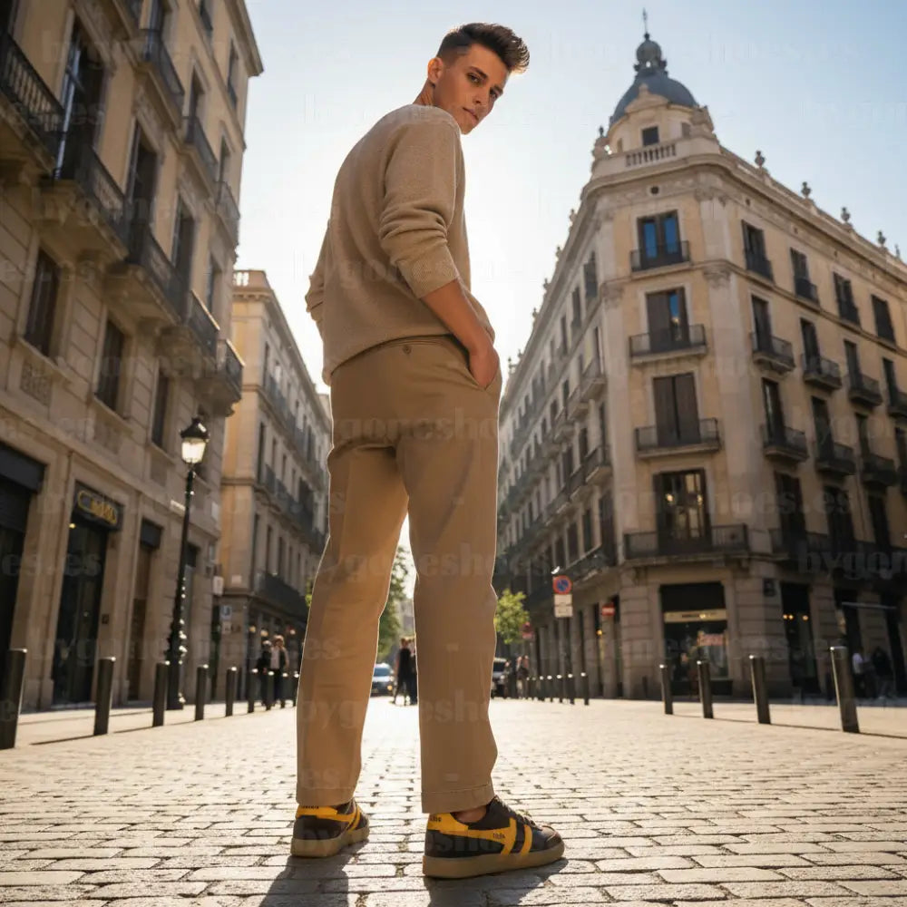 GOLA|SNEAKERS HOMBRE| Viper Leather DARK BROWN/SUN/GUM CMB744|DBSG SNEAKERS