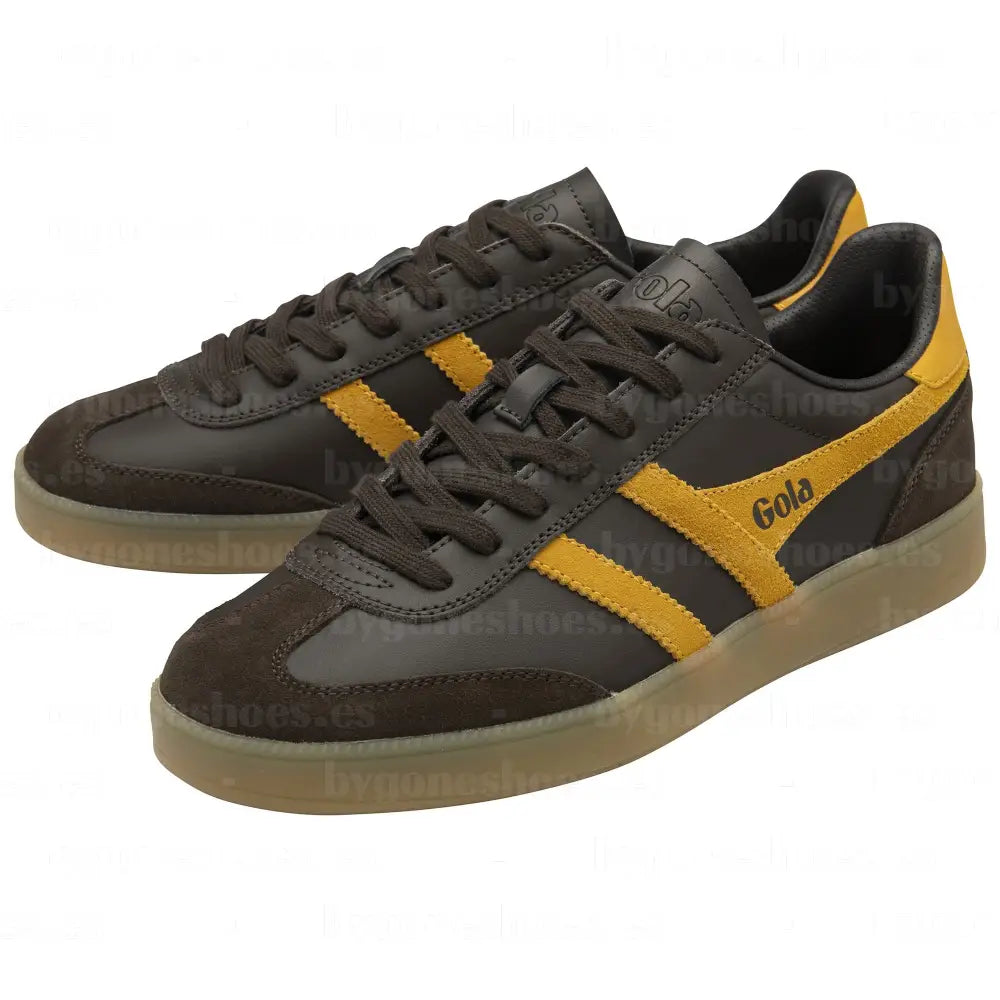 GOLA|SNEAKERS HOMBRE| Viper Leather DARK BROWN/SUN/GUM CMB744|DBSG SNEAKERS
