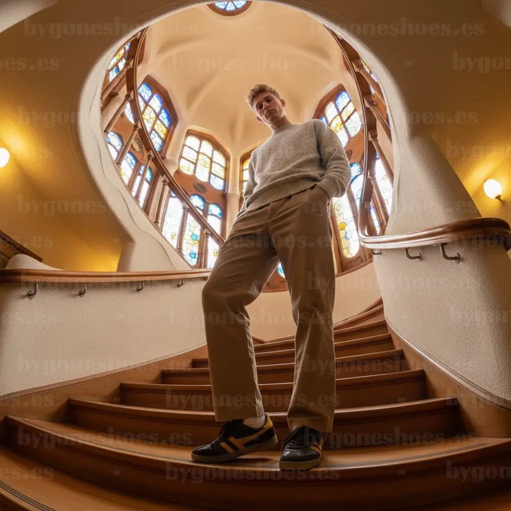 GOLA|SNEAKERS HOMBRE| Viper Leather DARK BROWN/SUN/GUM CMB744|DBSG SNEAKERS