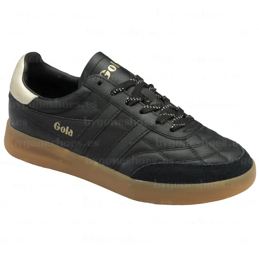 GOLA|SNEAKERS MUEJR|STADIA LEATHER-BLACK/GOLD/GUM CLB785|BGG SNEAKERS