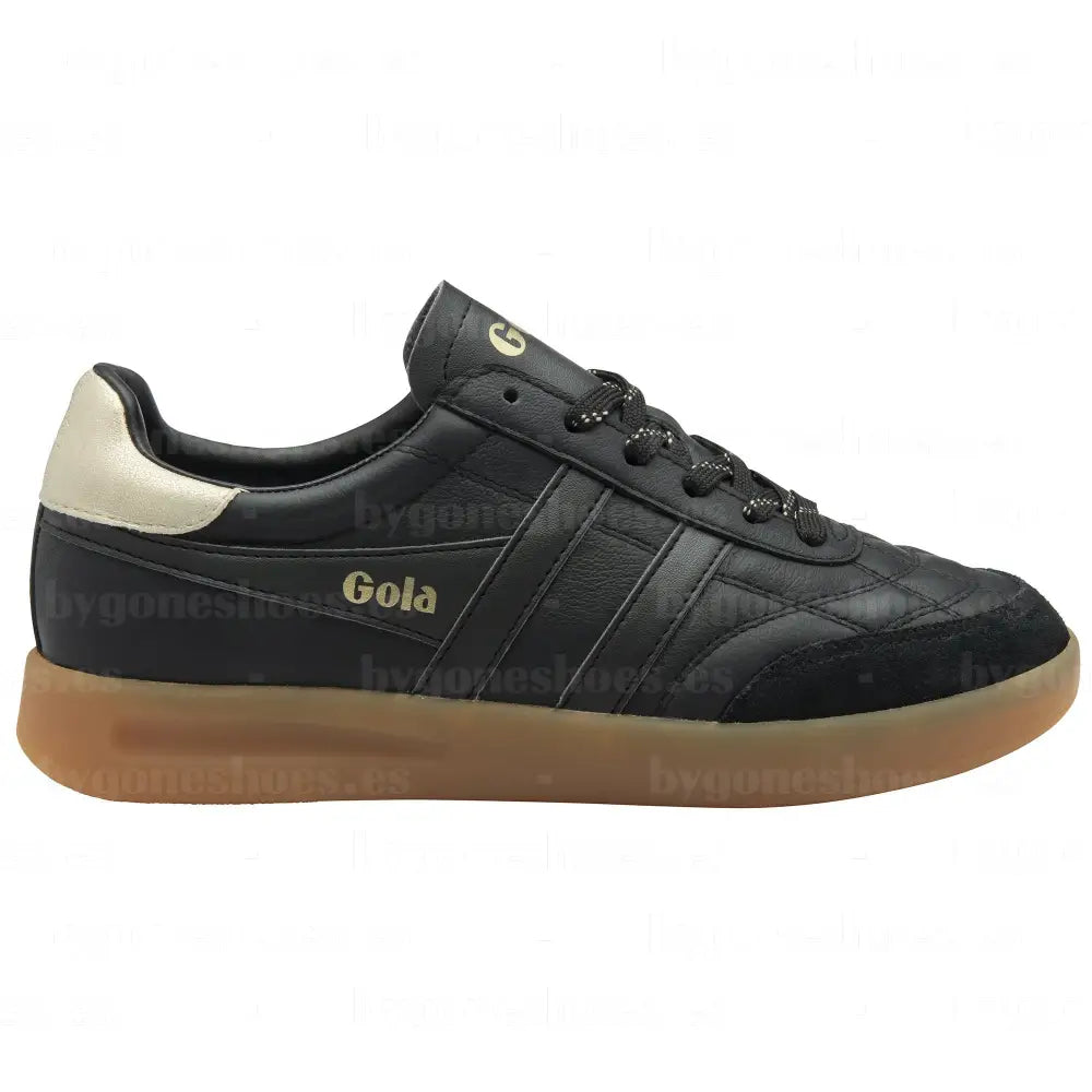 GOLA|SNEAKERS MUEJR|STADIA LEATHER-BLACK/GOLD/GUM CLB785|BGG SNEAKERS