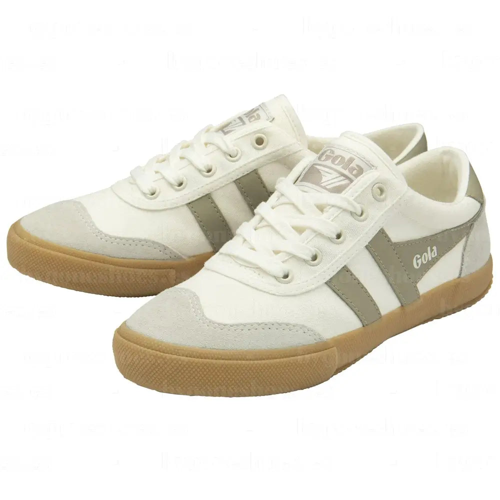 GOLA | SNEAKERS MUJER | BADMINTON-CLA548 OFF WHITE/FEATHER GREY/GUM SNEAKERS
