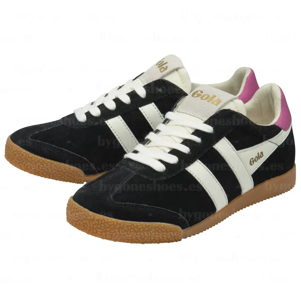 GOLA|SNEAKERS MUJER|ELAN-BLACK/OFF WHITE/FUCSHIA CLB538|BOWF SNEAKERS