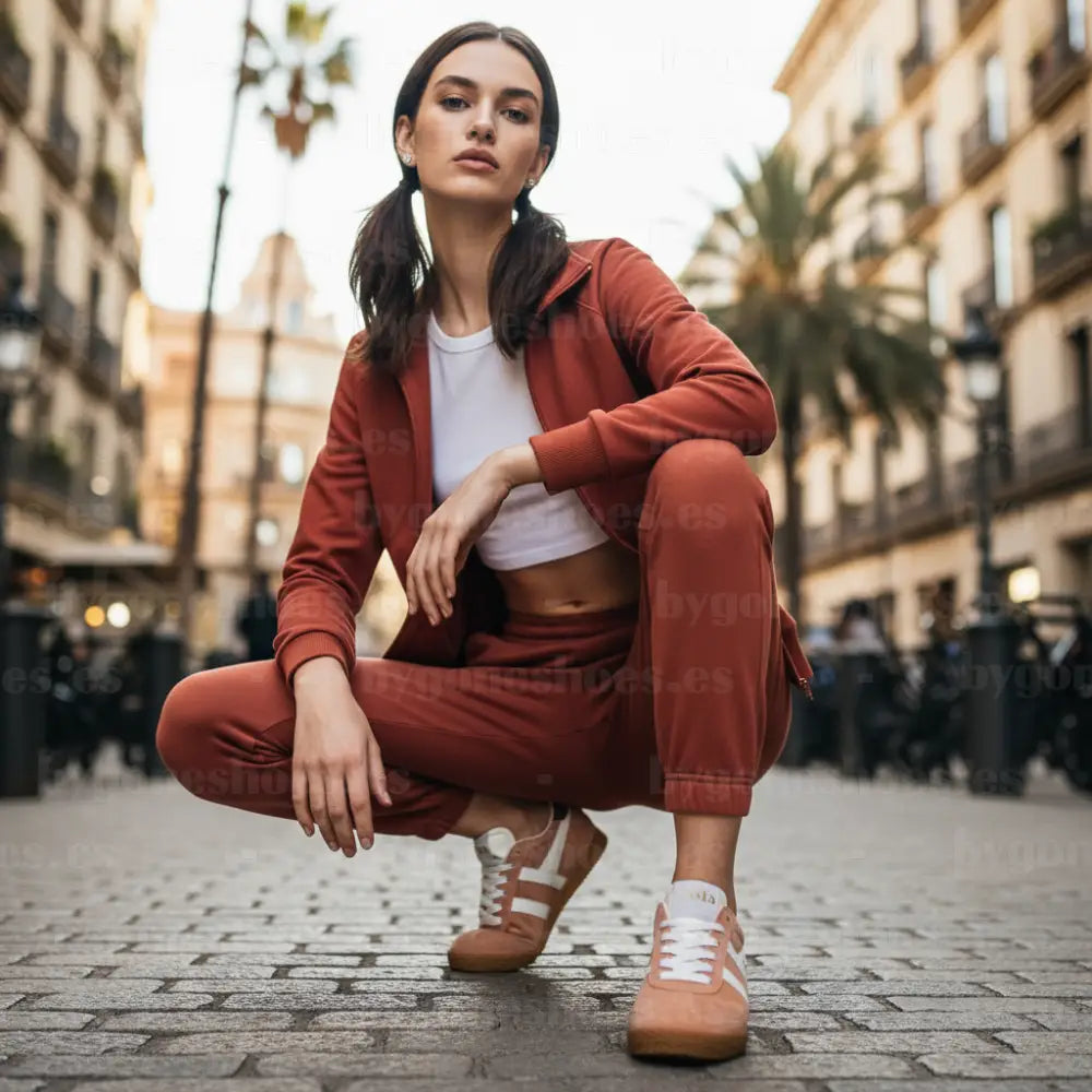 GOLA| SNEAKERS MUJER| Elan TERRACOTA/OFF WHITE/RED OCHRE CLB538|TOWRO SNEAKERS