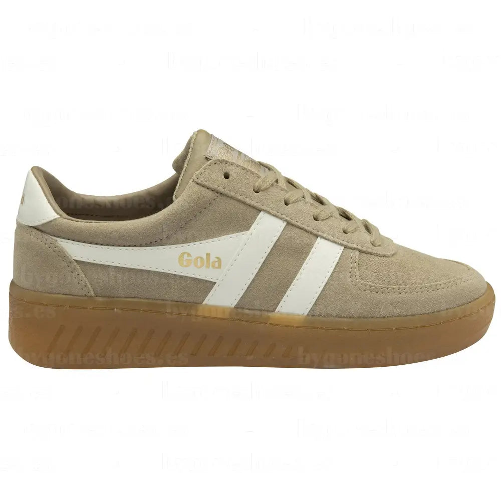 GOLA|SNEAKERS MUJER|GRANDSLAM SUEDE-BONE/OFF WHITE/GUM CLA589|BOOWG SNEAKERS