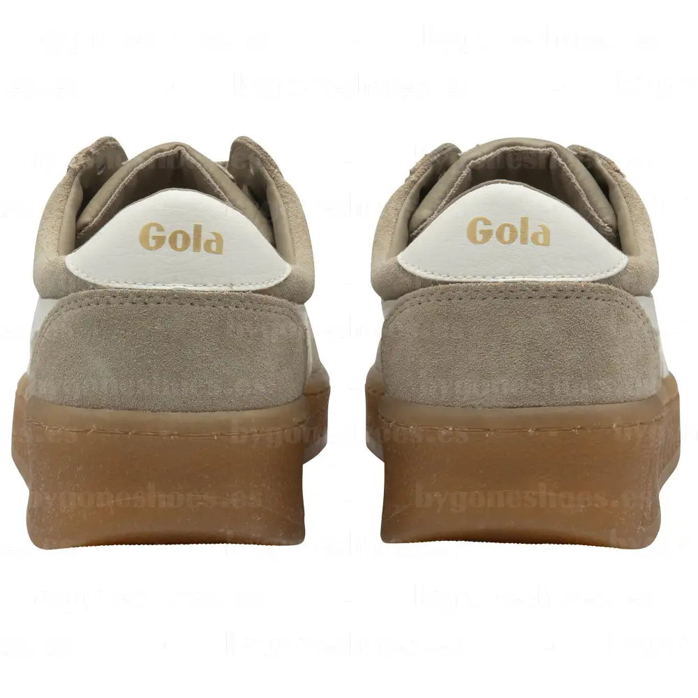 GOLA|SNEAKERS MUJER|GRANDSLAM SUEDE-BONE/OFF WHITE/GUM CLA589|BOOWG SNEAKERS