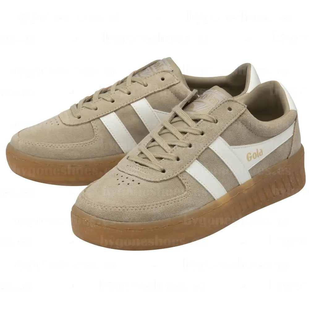 GOLA|SNEAKERS MUJER|GRANDSLAM SUEDE-BONE/OFF WHITE/GUM CLA589|BOOWG SNEAKERS