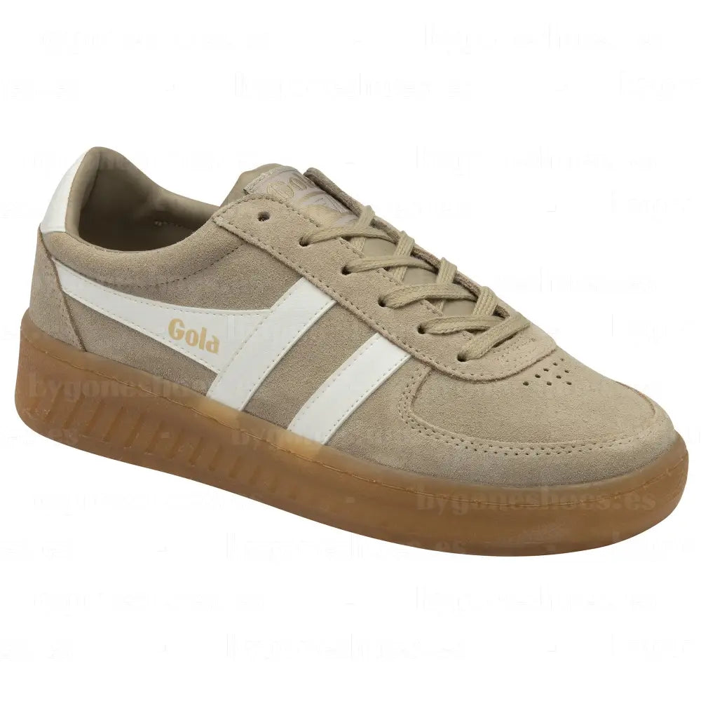 GOLA|SNEAKERS MUJER|GRANDSLAM SUEDE-BONE/OFF WHITE/GUM CLA589|BOOWG SNEAKERS