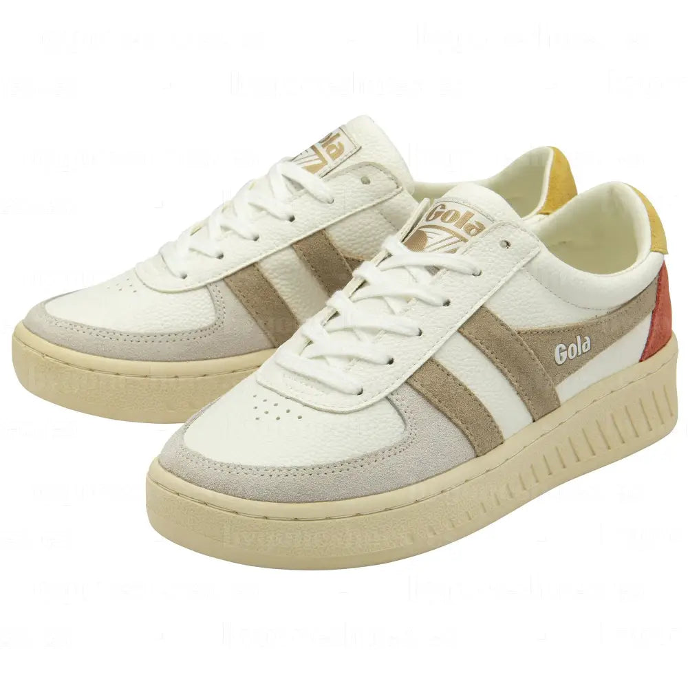 GOLA | SNEAKERS MUJER | GRANDSLAM-TRIDENT-CLA415 WHITE/BONW/FLAX SNEAKERS