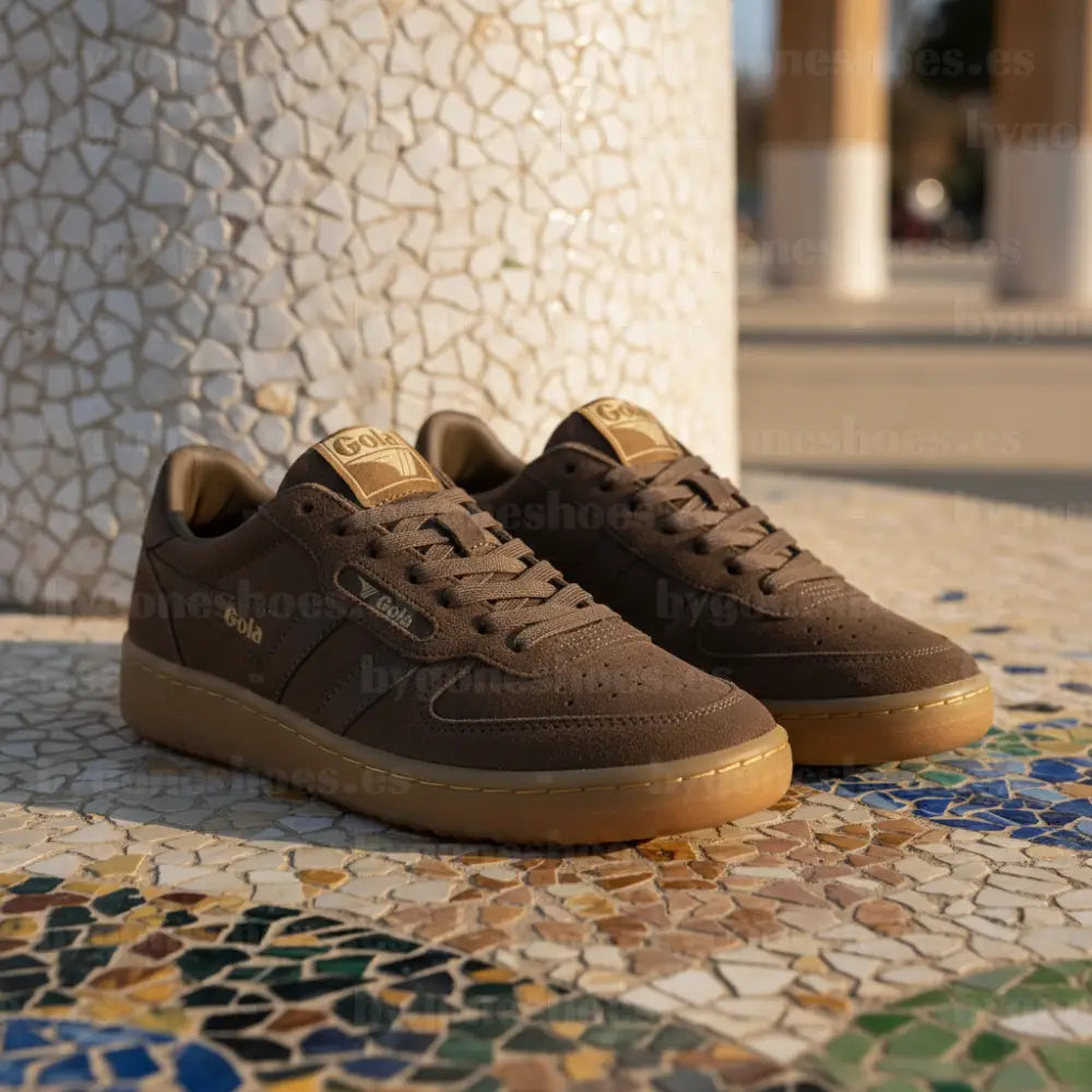 GOLA| SNEAKERS MUJER| Hawk suede OTTER/GUM CLB571|OTGU SNEAKERS
