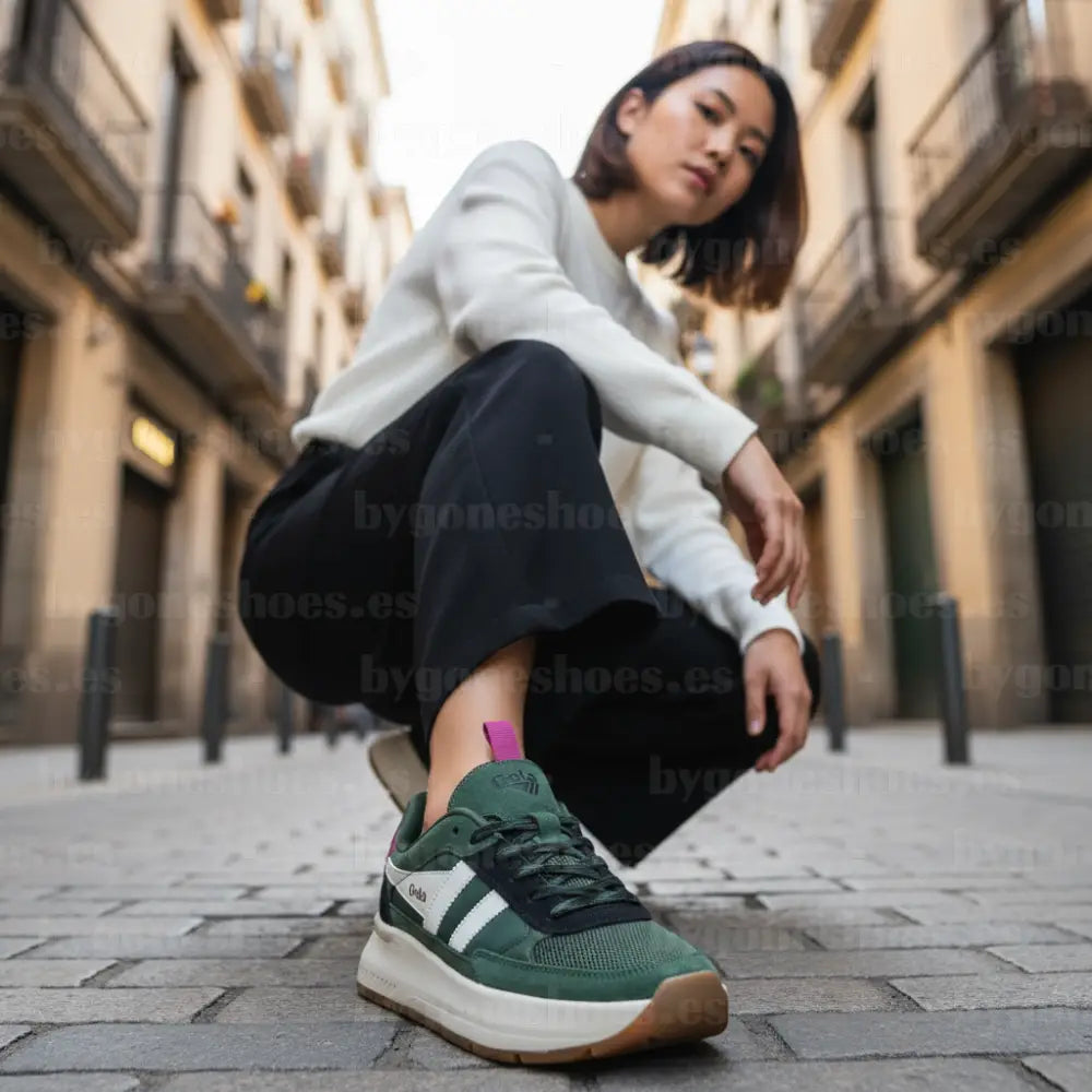 GOLA|SNEAKERS MUJER| Phoenix EVERGREEN/BLACK/FUCHSIA CLB778|EBF SNEAKERS