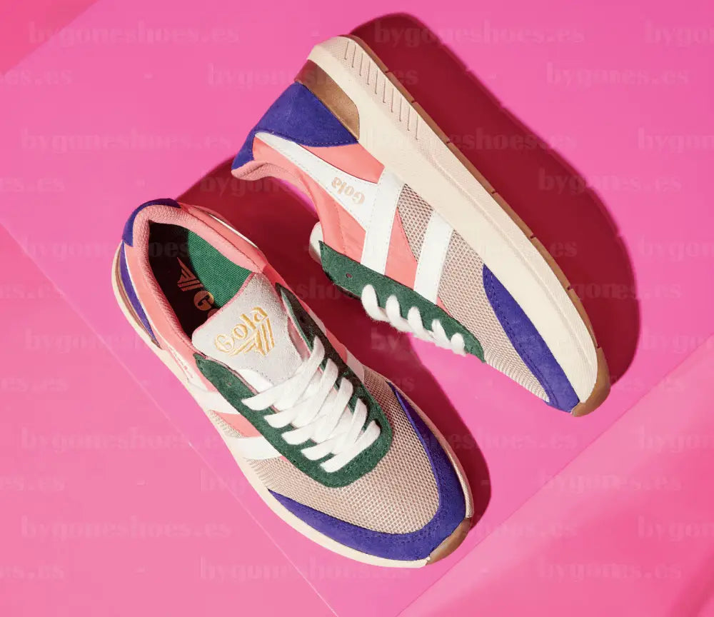GOLA | SNEAKERS MUJER | RAVEN-CLB516 WHEAT/CORAL PINK/ROYAL PURPLE SNEAKERS