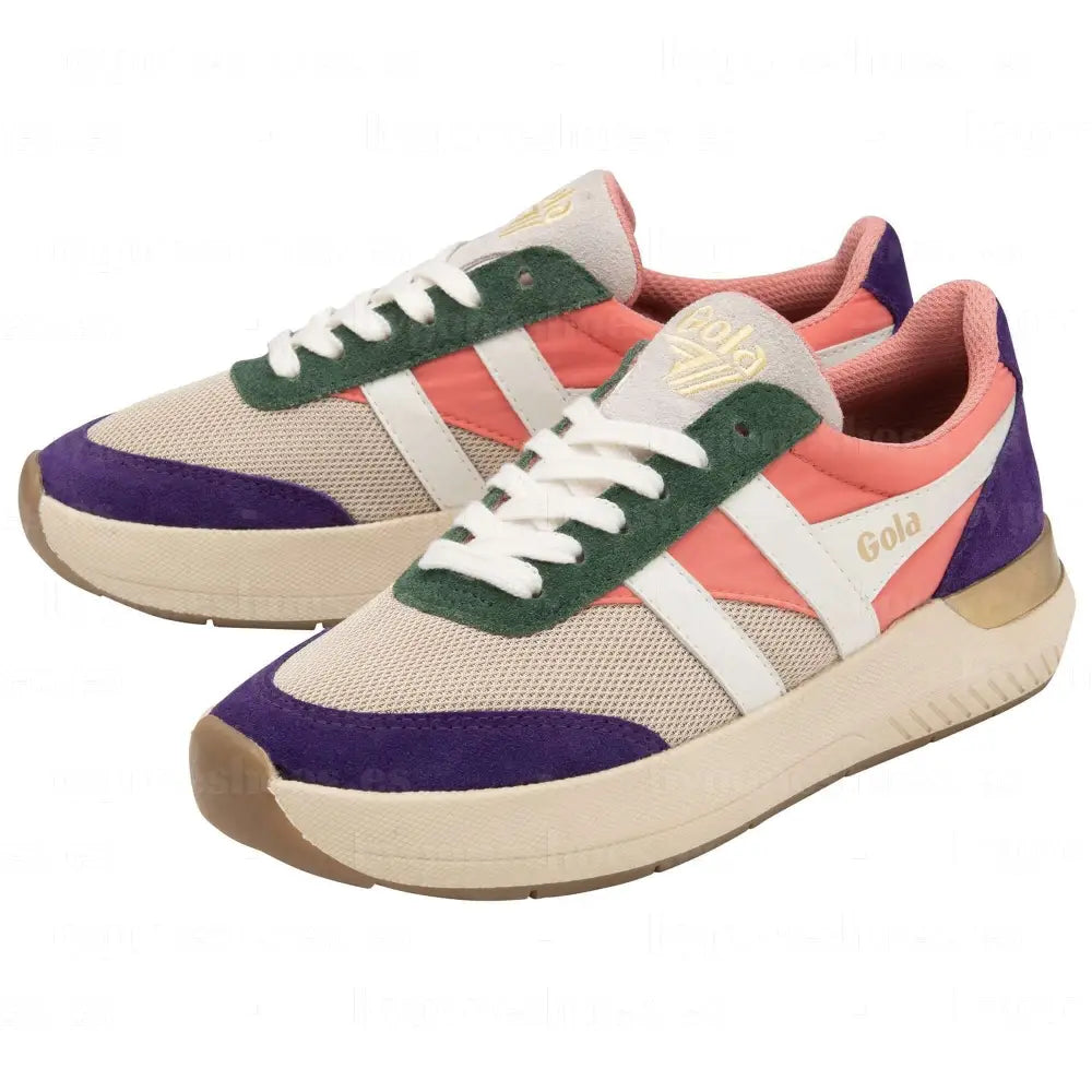 GOLA | SNEAKERS MUJER | RAVEN-CLB516 WHEAT/CORAL PINK/ROYAL PURPLE SNEAKERS