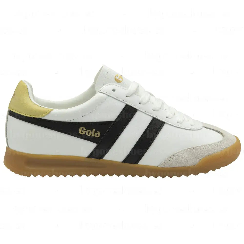 GOLA | SNEAKERS MUJER | TORPEDO-LEATHER-CLB622 WHITE/BLACK/LEMON SNEAKERS