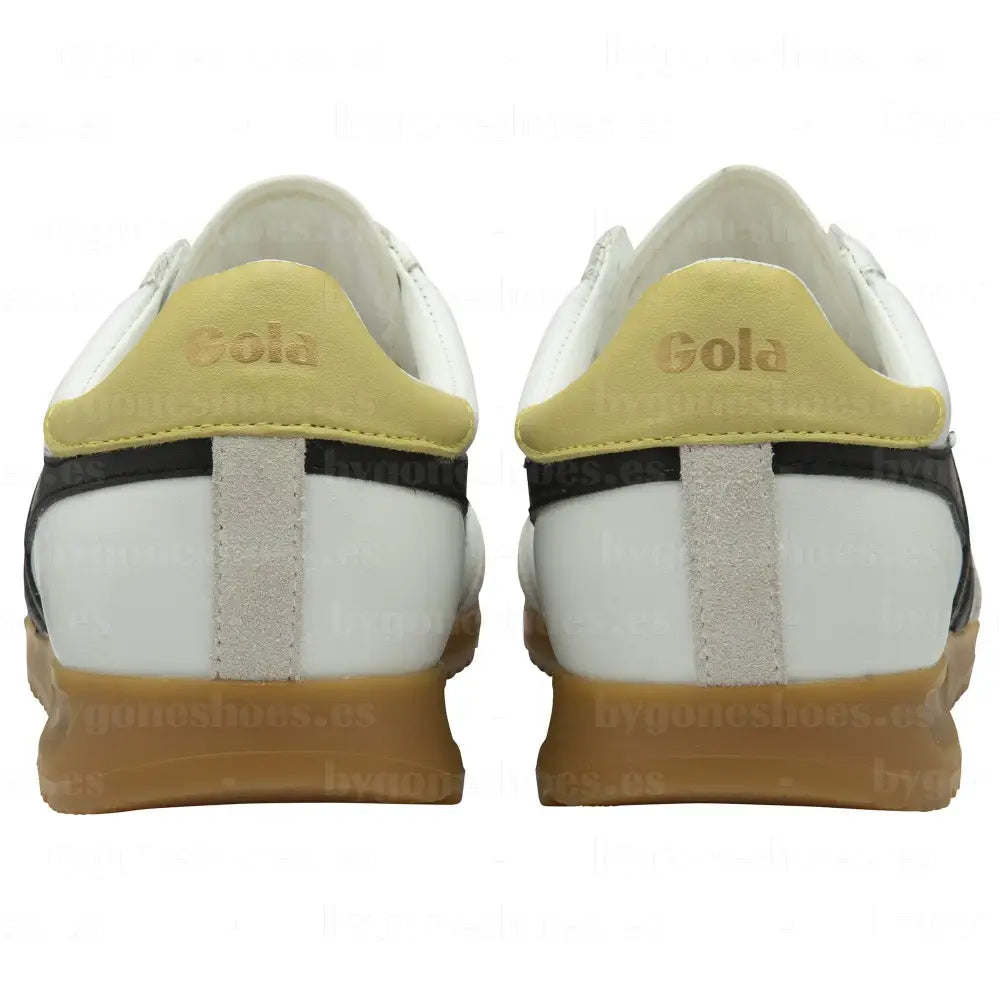 GOLA | SNEAKERS MUJER | TORPEDO-LEATHER-CLB622 WHITE/BLACK/LEMON SNEAKERS