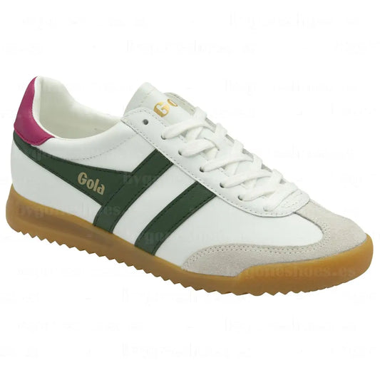 GOLA | SNEAKERS MUJER | TORPEDO-LEATHER-CLB622 WHITE/EVERGREEN/FUCSHIA SNEAKERS