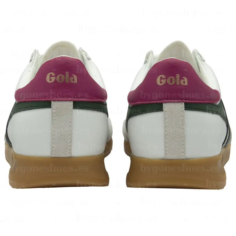 GOLA | SNEAKERS MUJER | TORPEDO-LEATHER-CLB622 WHITE/EVERGREEN/FUCSHIA SNEAKERS