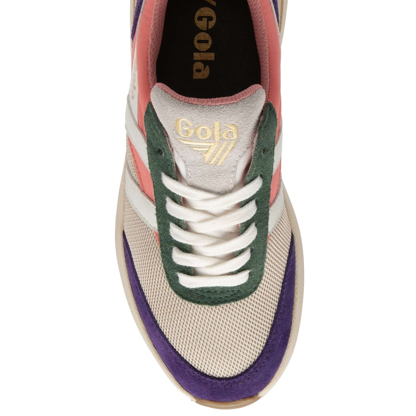 GOLA | WOMEN'S SNEAKERS | RAVEN-CLB516 WHEAT/CORAL PINK/ROYAL PURPLE