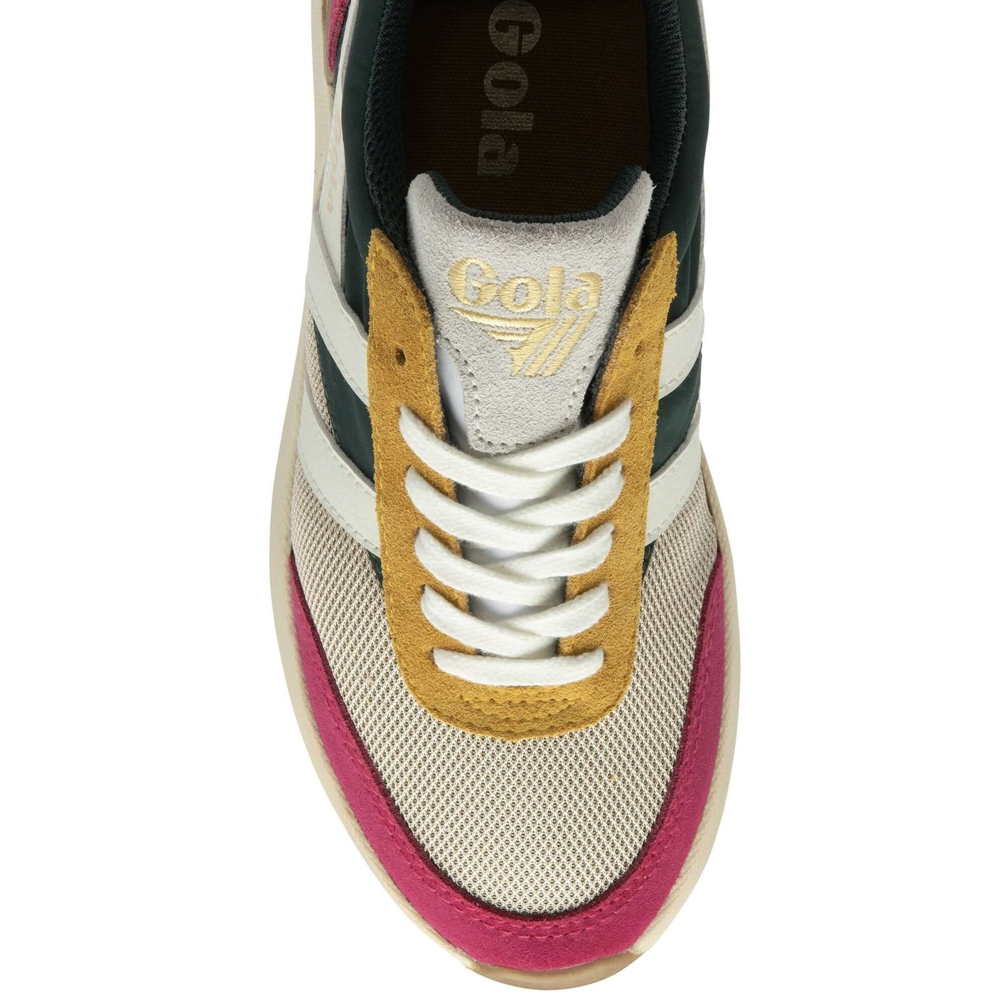 GOLA | SNEAKERS MUJER | RAVEN-CLB516 WHEAT/EVERGREEN/FUCSHIA