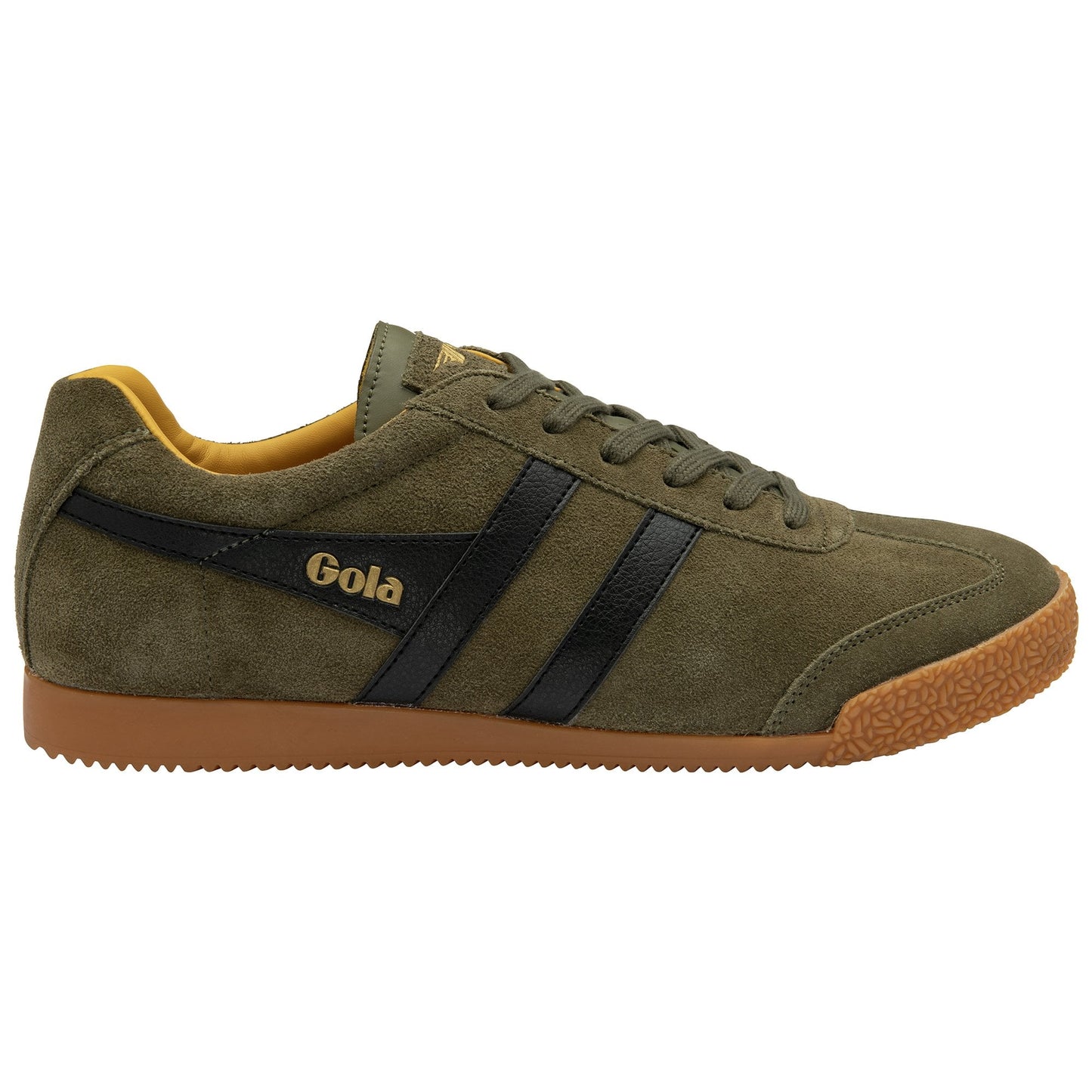 GOLA|SNEAKERS HOMBRE|HARRIER SUEDE-KHAKI/BLACK/SUN CMA192|KBS