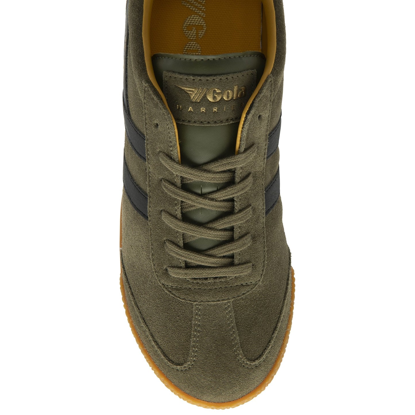 GOLA|SNEAKERS HOMBRE|HARRIER SUEDE-KHAKI/BLACK/SUN CMA192|KBS