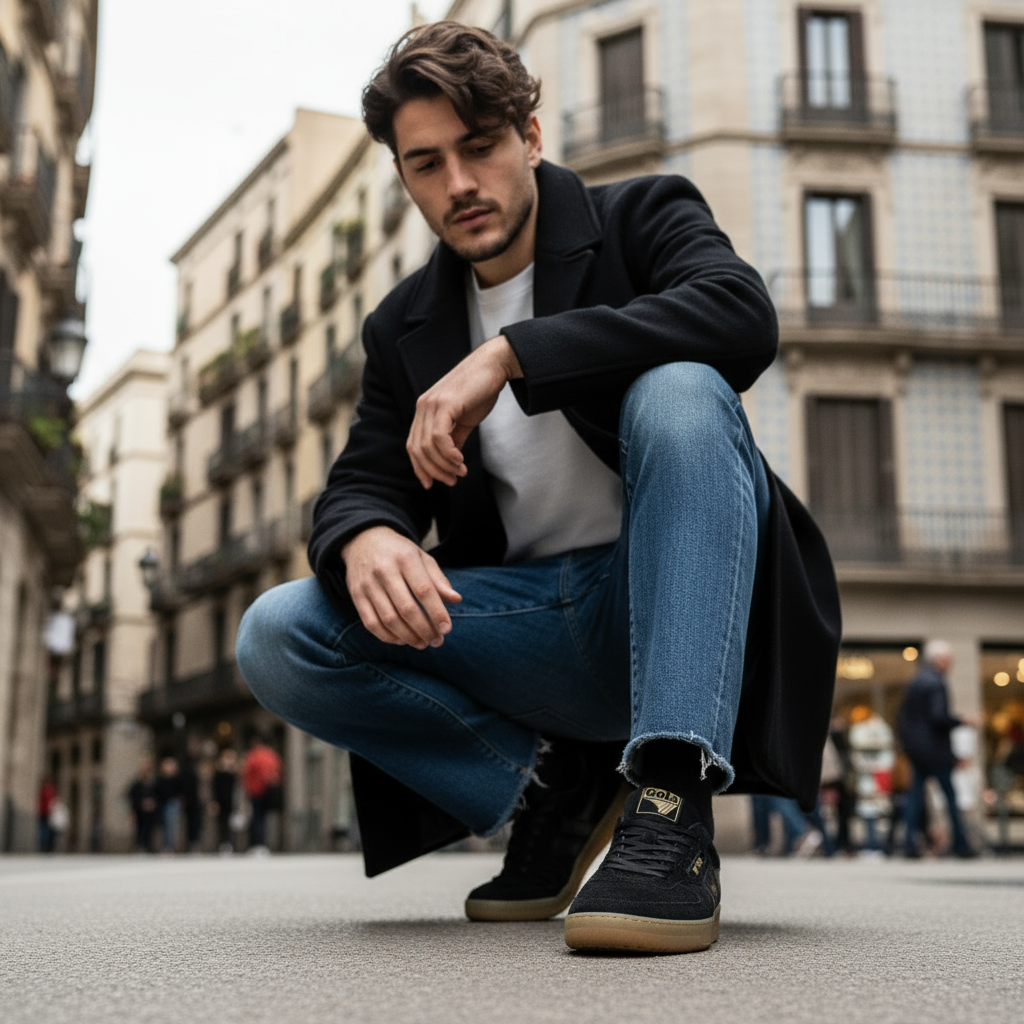 Hawk suede 86 BLACK/GUM CMB571|BLGU SNEAKERS