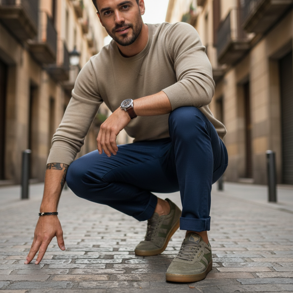 GOLA|SNEAKER HOMBRE| Hawk suede 86 KHAKI/GUM CMB571|KHGU SNEAKERS