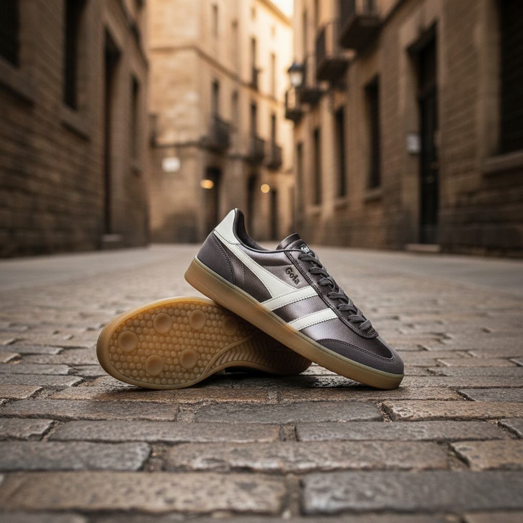 Gola Viper Metallic sobre empedrado del Gótico de Barcelona