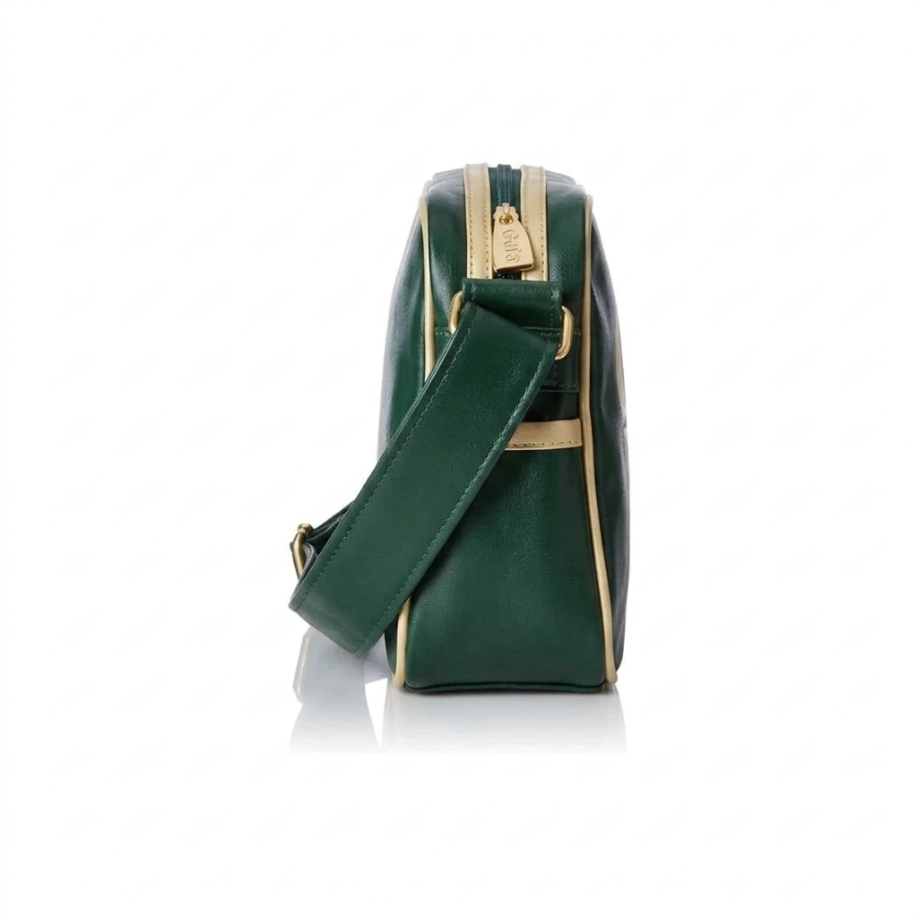 Micro Redford verde botella y dorada, lateral
