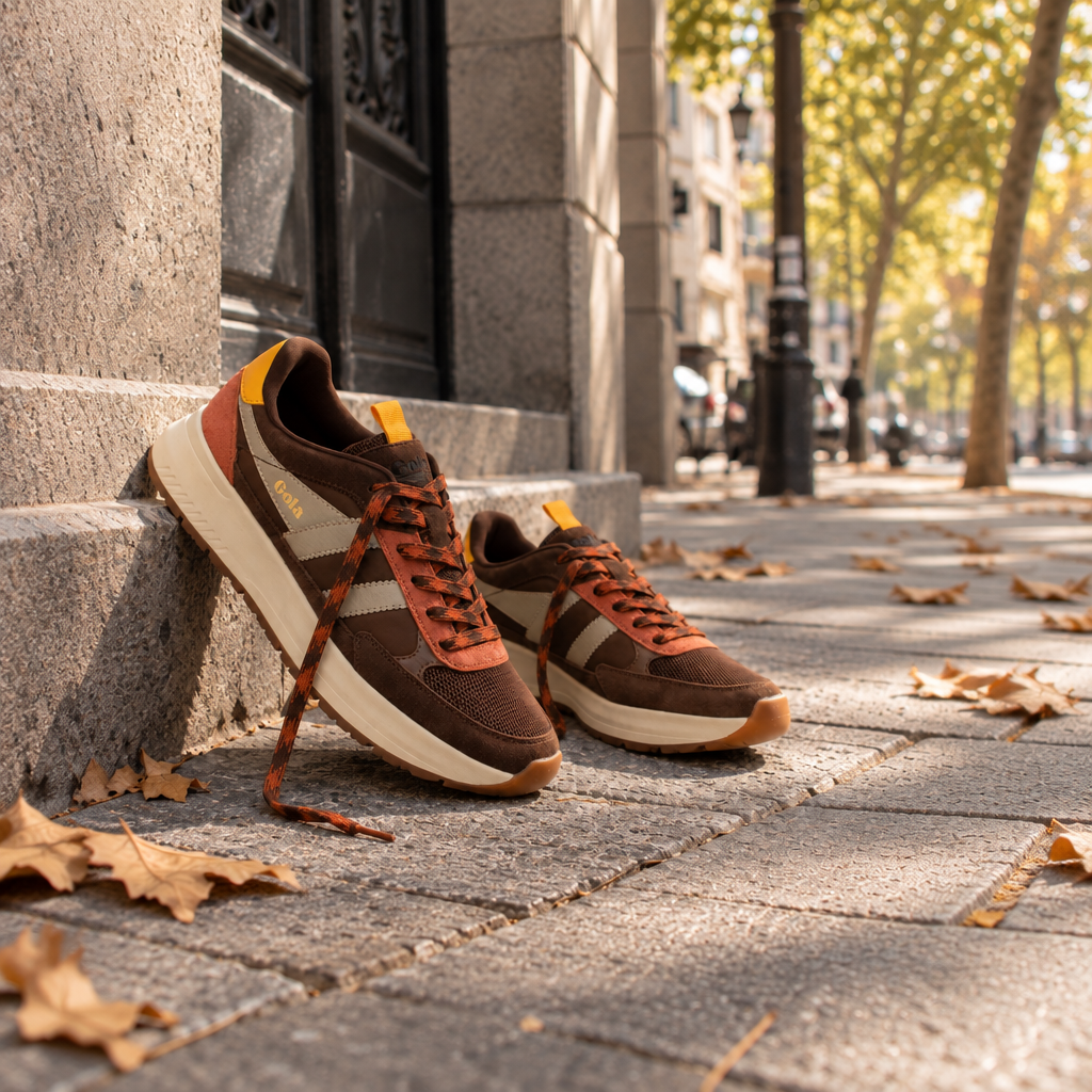 Zapatillas apoyadas en el escalón en 1:1