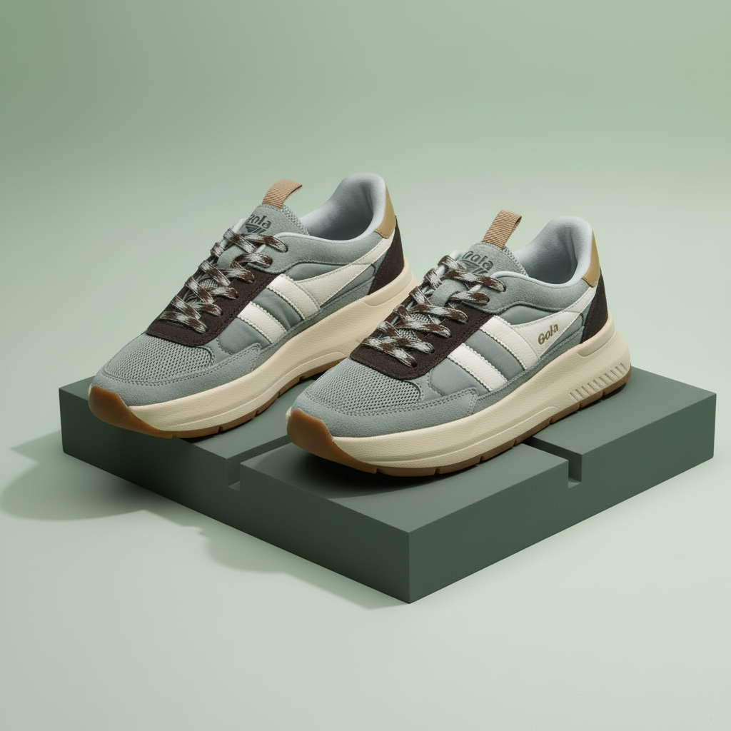 Zapatillas Gola con plataforma verde oscuro