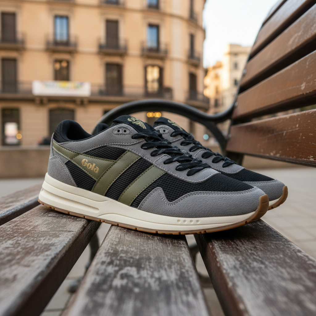 GOLA|SNEAKERS HOMBRE| Delta BLACK/ASH/KHAKI CMB780|BAK SNEAKERS