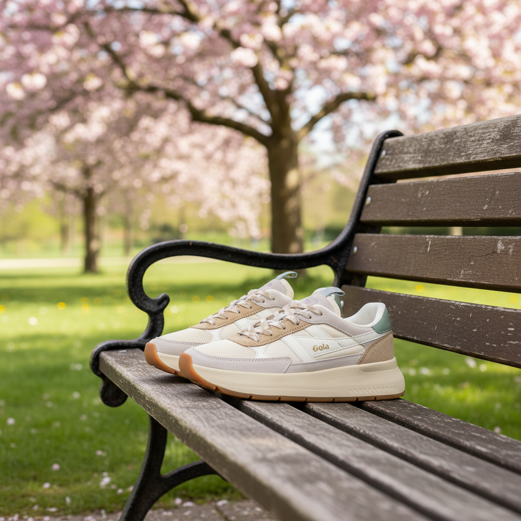 Zapatillas Phoenix en banco de parque